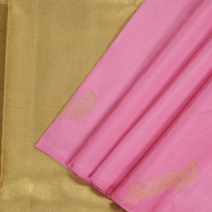 Hayagrivas Handloom Baby Pink Kanjivaram Silk Saree KBF128D42-1