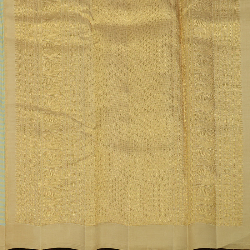 Hayagrivas Handloom Pista Green & Sky Blue Checks Kanjivaram Silk Saree KBF128D46-1