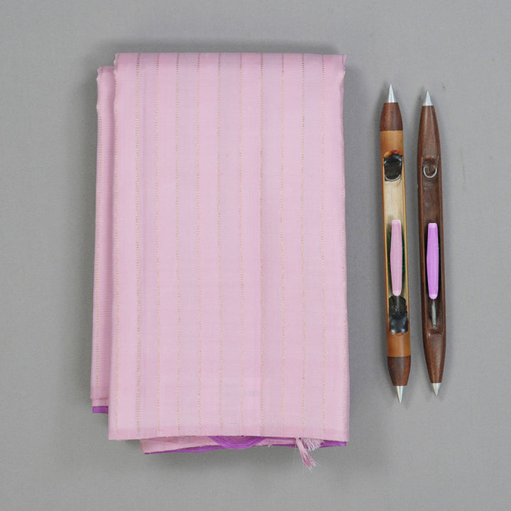 Hayagrivas Handloom Pink Kanjivaram Silk Saree KBF128D7-1
