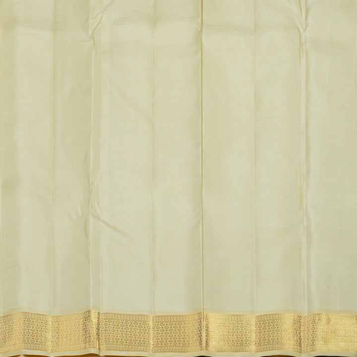 Hayagrivas Handloom Black Kanjivaram Silk Saree with Sandal Border KBF12D2-2