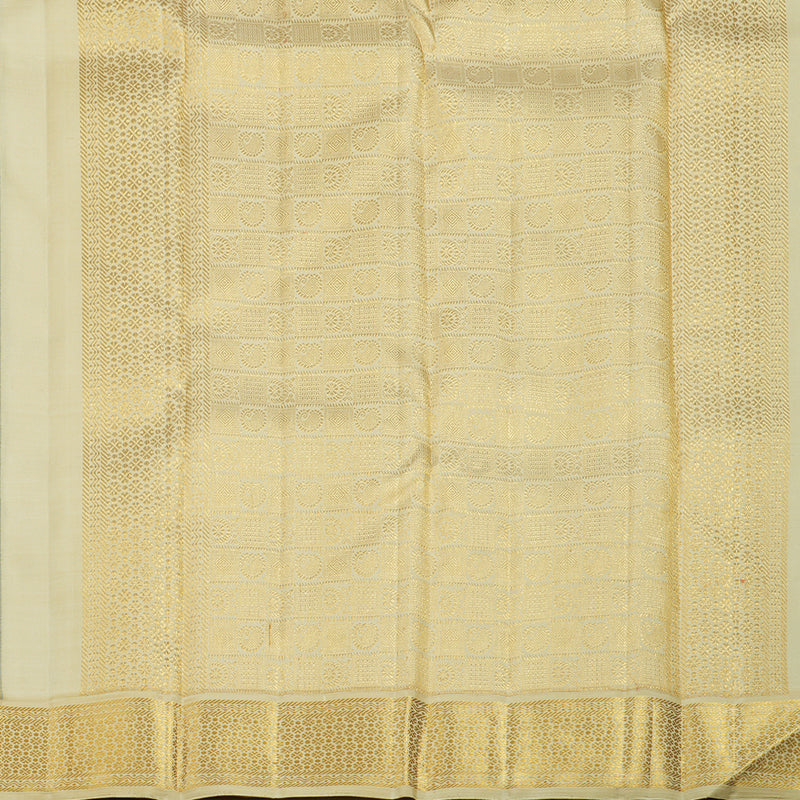 Hayagrivas Handloom Black Kanjivaram Silk Saree with Sandal Border KBF12D2-2