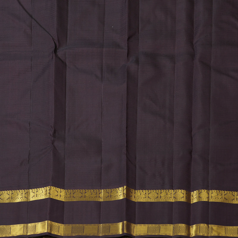 Hayagrivas Handloom Aqua Green Kanjivaram Silk Saree with Plum Purple Border KBF131D1-1