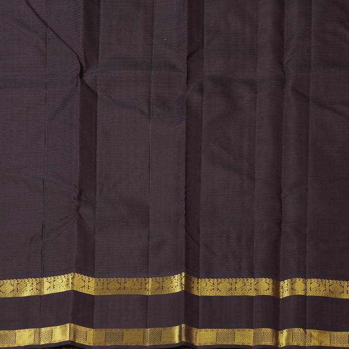 Hayagrivas Handloom Aqua Green Kanjivaram Silk Saree with Plum Purple Border KBF131D1-1
