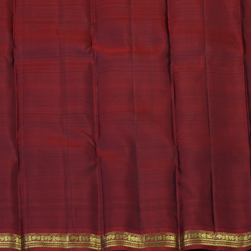 Hayagrivas Handloom Mauve Kanjivaram Silk Saree with Maroon Border KBF136D1-1