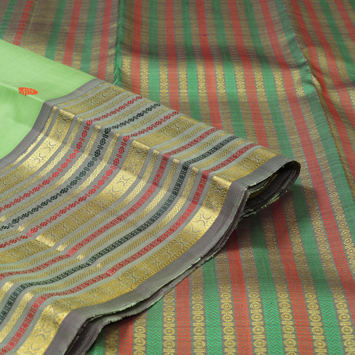 Hayagrivas Handloom Pista Green Kanjivaram Silk Saree KBF136D10-1