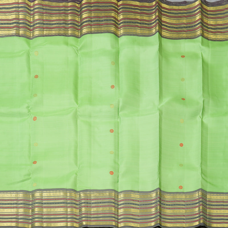 Hayagrivas Handloom Pista Green Kanjivaram Silk Saree KBF136D10-1
