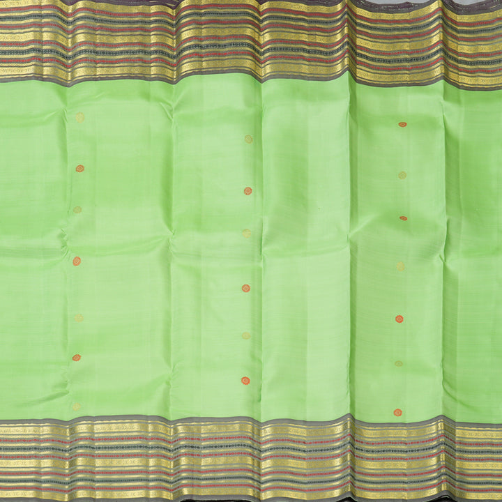 Hayagrivas Handloom Pista Green Kanjivaram Silk Saree KBF136D10-1