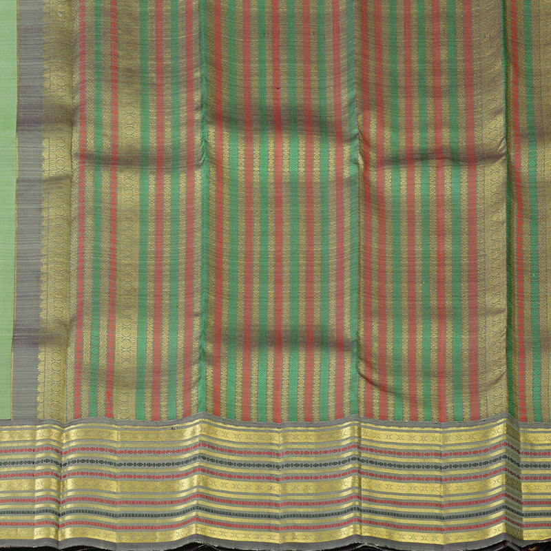 Hayagrivas Handloom Pista Green Kanjivaram Silk Saree KBF136D10-1