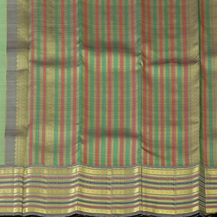 Hayagrivas Handloom Pista Green Kanjivaram Silk Saree KBF136D10-1