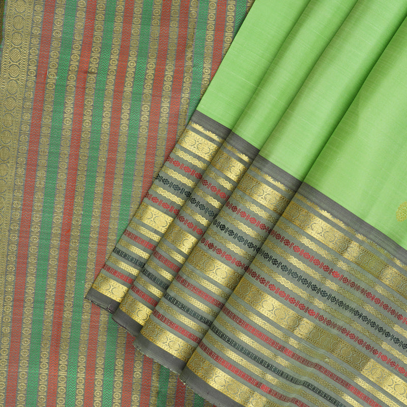 Hayagrivas Handloom Pista Green Kanjivaram Silk Saree KBF136D10-1
