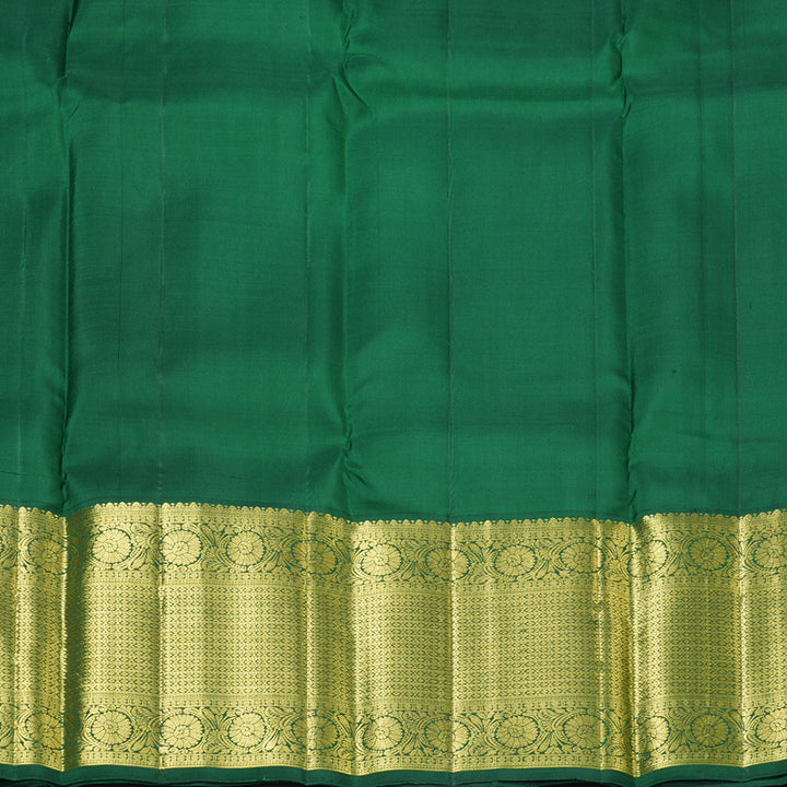 Hayagrivas Handloom Mayilkazhuthu Kanjivaram Silk Saree with Bottle Green Border KBF136D10-11