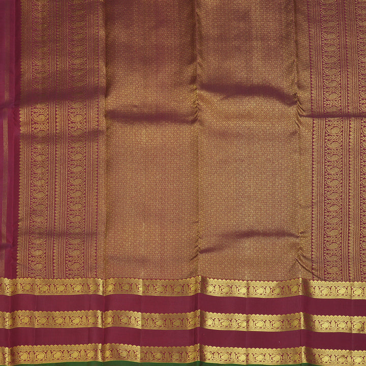 Hayagrivas Handloom Red Kanjivaram Silk Saree with Maroon Border KBF136D10-13
