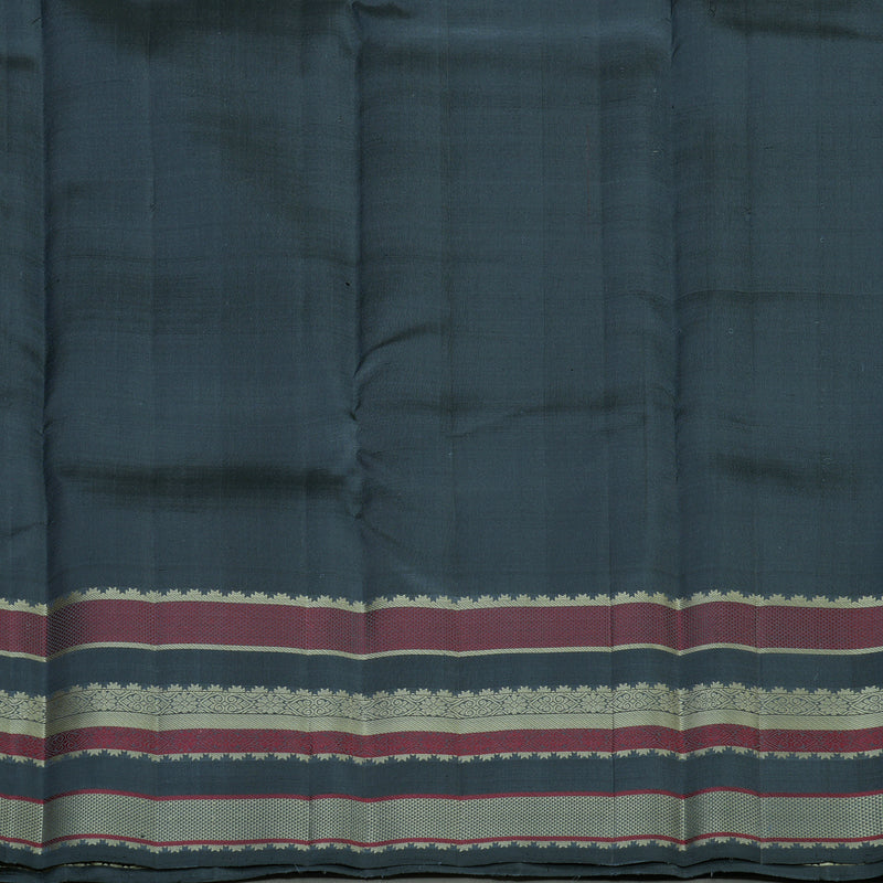 Hayagrivas Handloom Mild Lavendar Kanjivaram Silk Saree with Dark Grey Border KBF136D10-16