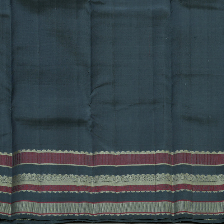 Hayagrivas Handloom Mild Lavendar Kanjivaram Silk Saree with Dark Grey Border KBF136D10-16