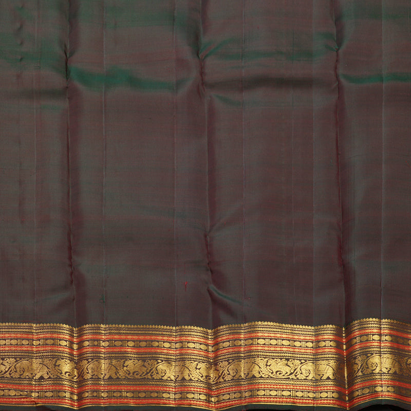 Hayagrivas Handloom Dark Rani Pink Kanjivaram Silk Saree with Border KBF136D10-9