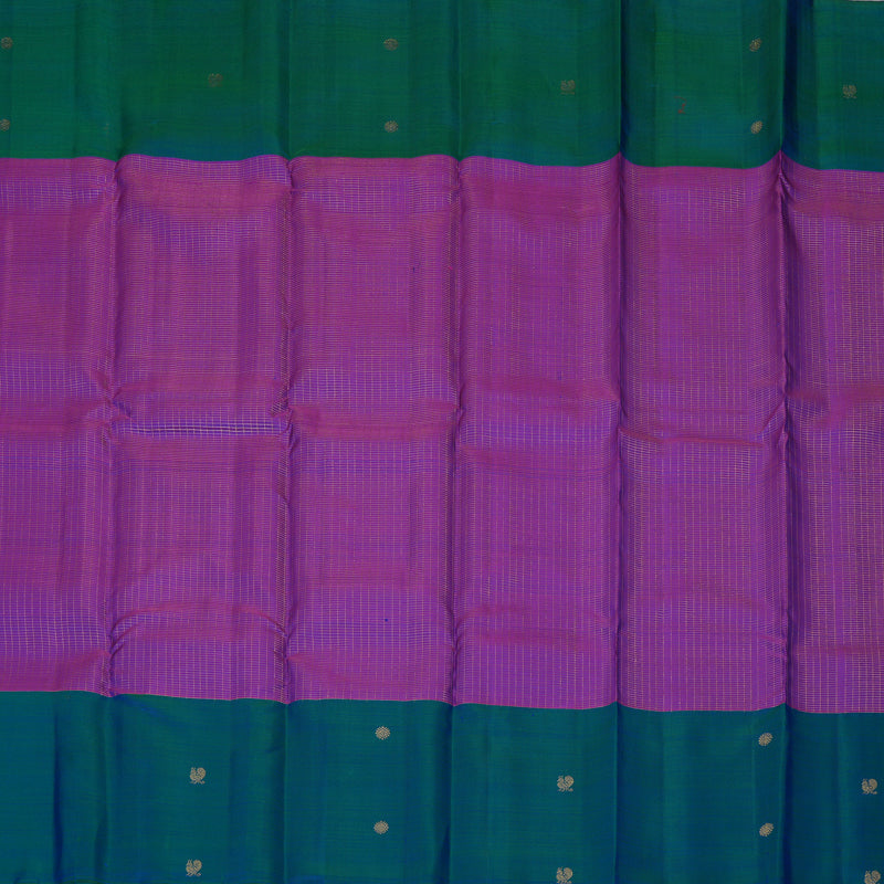 Hayagrivas Handloom Purple Kanjivaram Silk Saree with Mayilkazhuthu Border KBF136D11-3