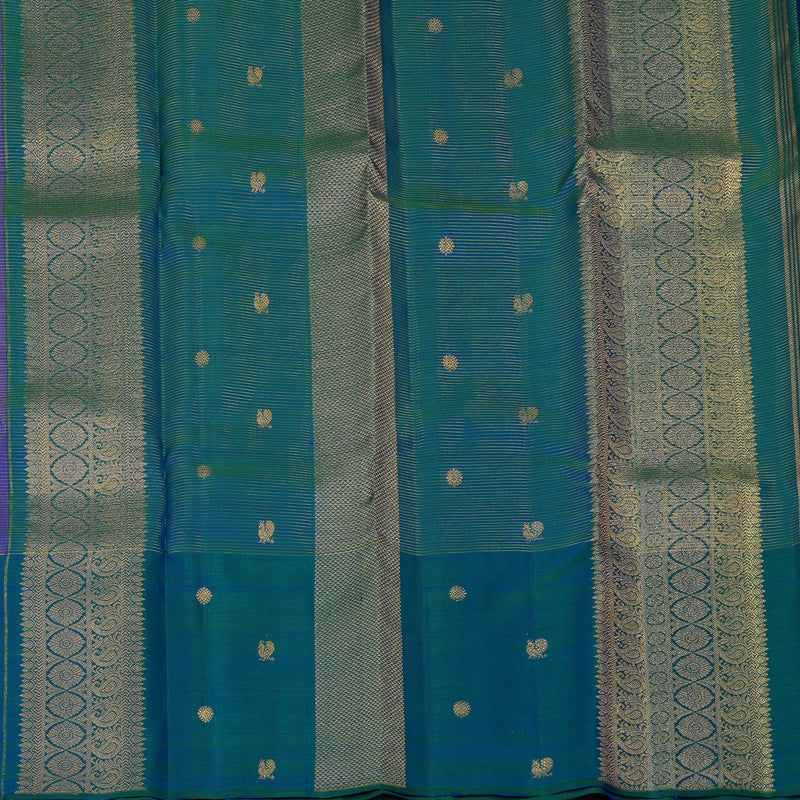 Hayagrivas Handloom Purple Kanjivaram Silk Saree with Mayilkazhuthu Border KBF136D11-3