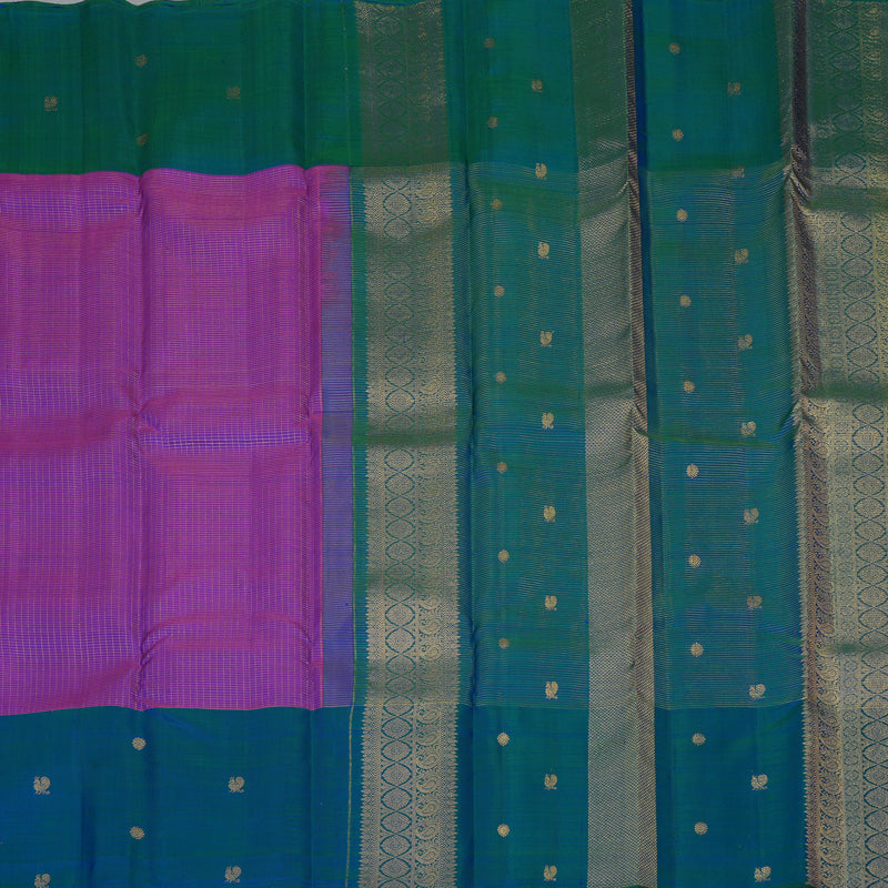 Hayagrivas Handloom Purple Kanjivaram Silk Saree with Mayilkazhuthu Border KBF136D11-3