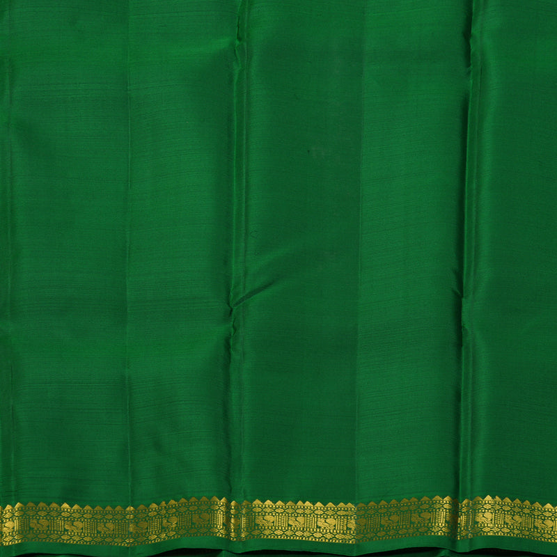 Hayagrivas Handloom Green Kanjivaram Silk Saree KBF136D2-1