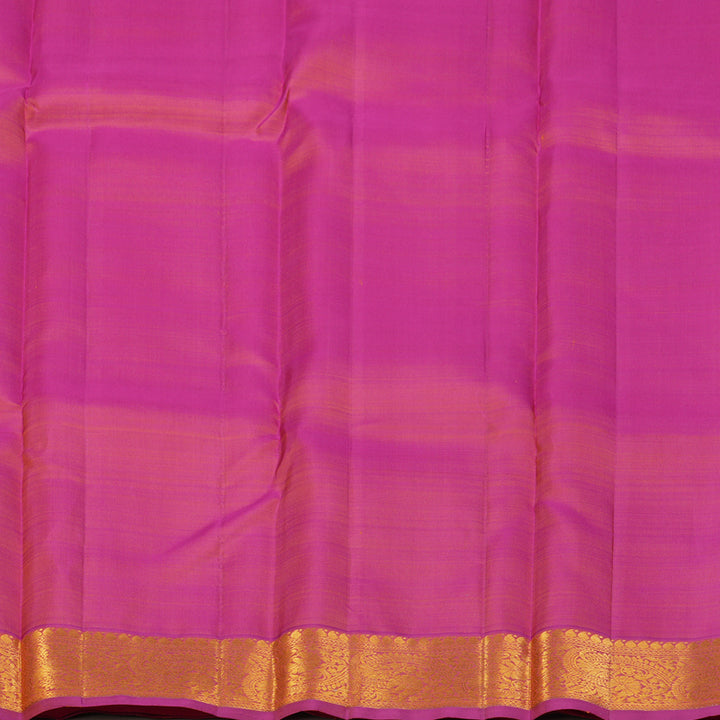 Hayagrivas Handloom Orange Kanjivaram Silk Saree with Pink Border KBF136D4-2