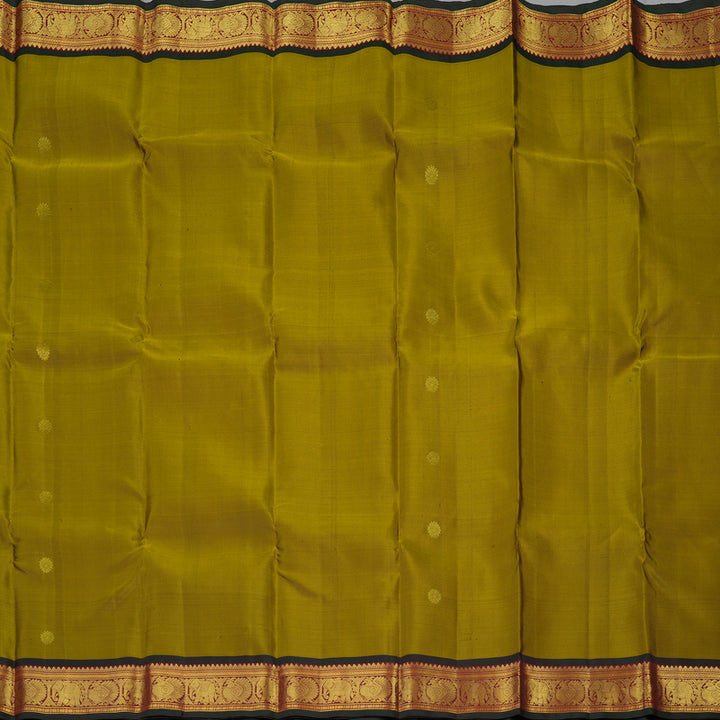 Hayagrivas Handloom Metallic Gold Kanjivaram Silk Saree with Maroon Border KBF136D5-2