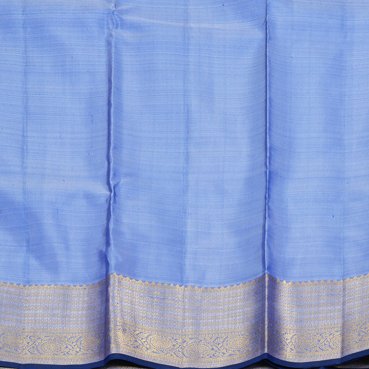Hayagrivas Handloom Blue Kanjivaram Silk Saree KBF136D7-2