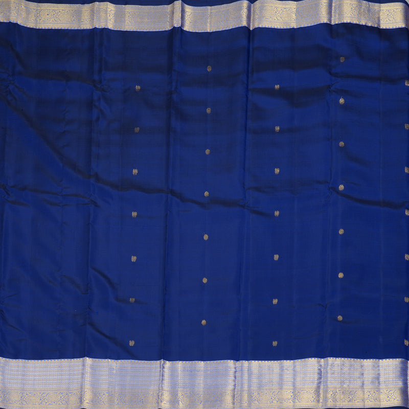 Hayagrivas Handloom Blue Kanjivaram Silk Saree KBF136D7-2