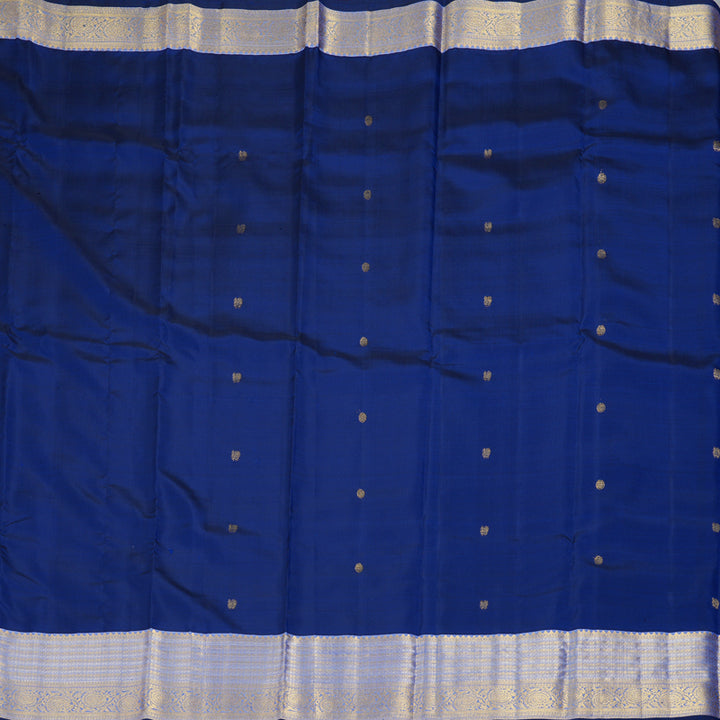 Hayagrivas Handloom Blue Kanjivaram Silk Saree KBF136D7-2