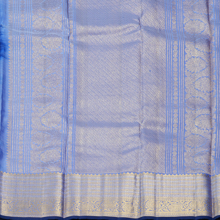 Hayagrivas Handloom Blue Kanjivaram Silk Saree KBF136D7-2