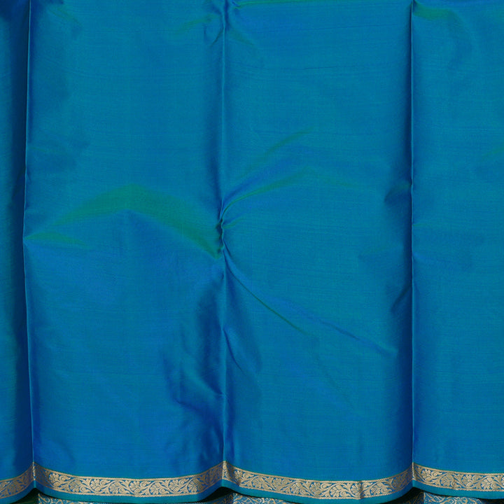 Hayagrivas Handloom MS Blue Kanjivaram Silk Saree KBF137D13-9