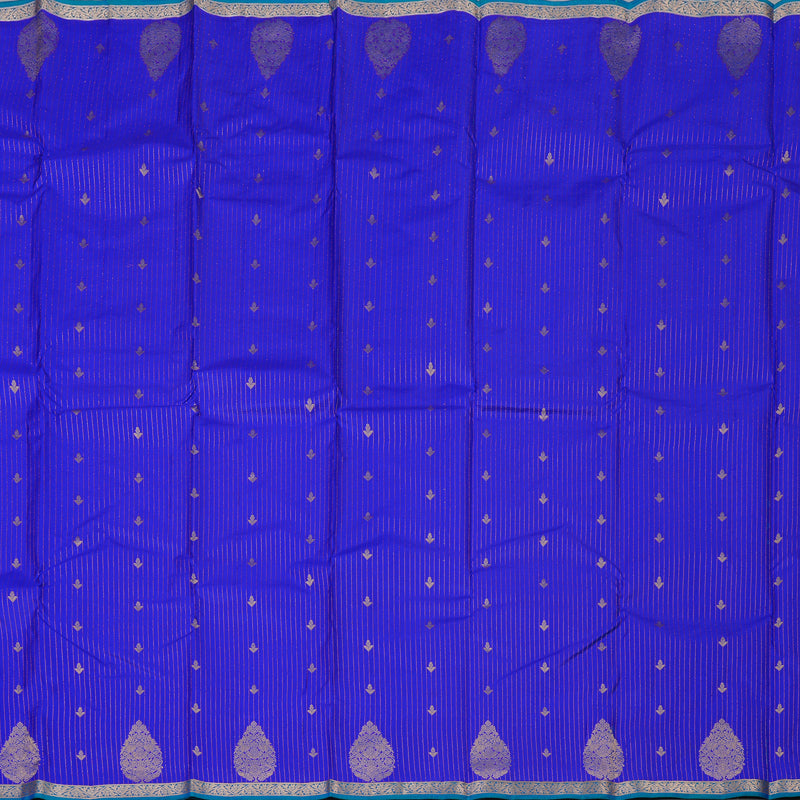 Hayagrivas Handloom MS Blue Kanjivaram Silk Saree KBF137D13-9