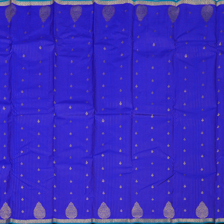 Hayagrivas Handloom MS Blue Kanjivaram Silk Saree KBF137D13-9