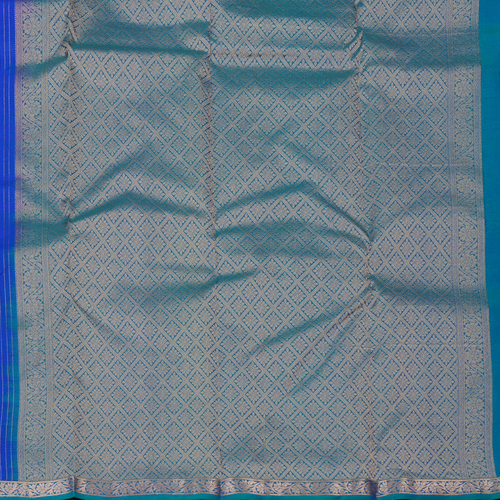 Hayagrivas Handloom MS Blue Kanjivaram Silk Saree KBF137D13-9