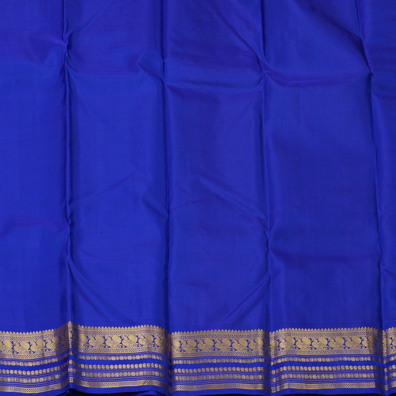 Hayagrivas Handloom Red Kanjivaram Silk Saree with Purple Border KBF137D9-13