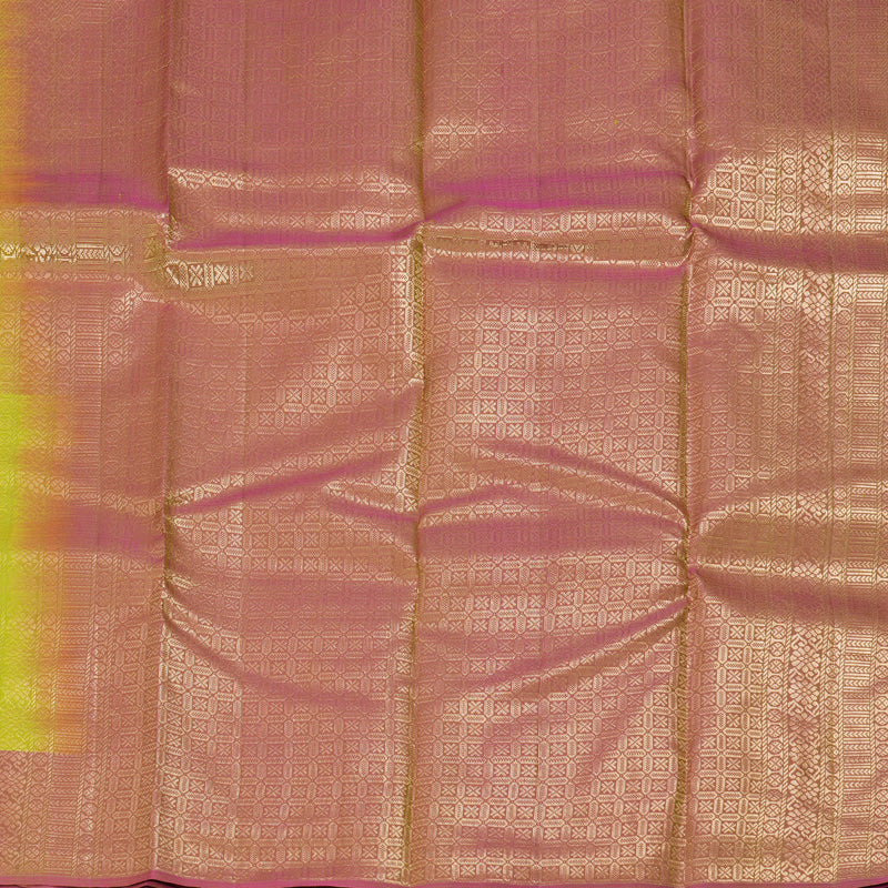 Hayagrivas Handloom Parrot Green Kanjivaram Silk Saree KBF137D9-18