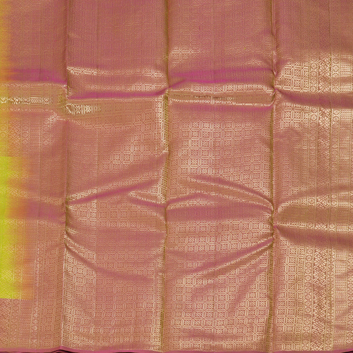Hayagrivas Handloom Parrot Green Kanjivaram Silk Saree KBF137D9-18