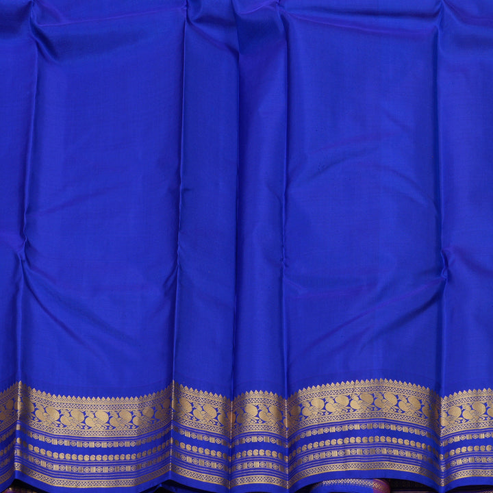 Hayagrivas Handloom Fanta Orange Kanjivaram Silk Saree with Purple Border KBF137D9-19