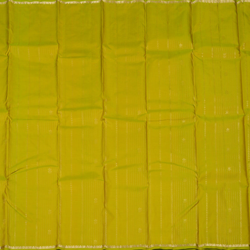 Hayagrivas Handloom Lime Green Kanjivaram Silk Saree KBF137D9-5