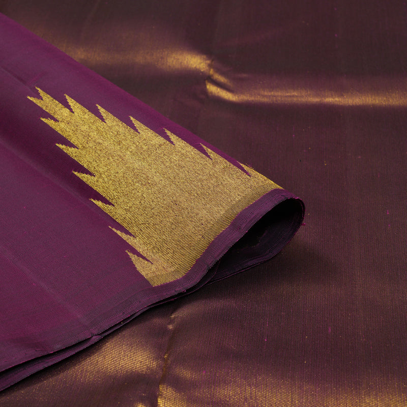 Hayagrivas Handloom Purple Kanjivaram Silk Saree KBF139D1-1
