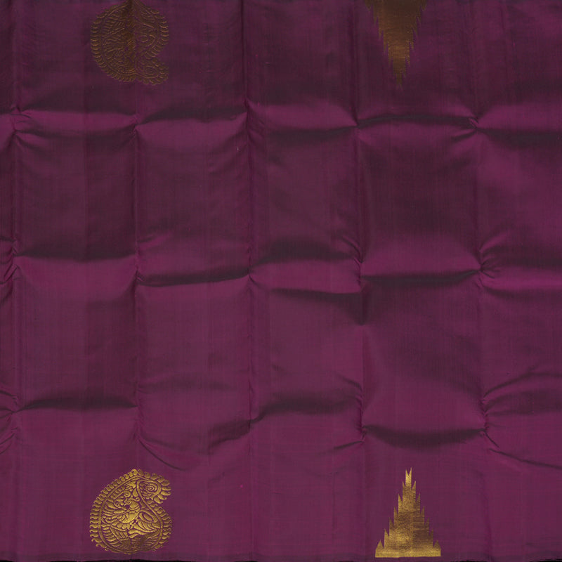 Hayagrivas Handloom Purple Kanjivaram Silk Saree KBF139D1-1