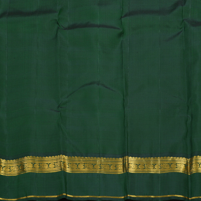Hayagrivas Handloom Multicolour Checks Kanjivaram Silk Saree with Bottle Green Border KBF13D16-1