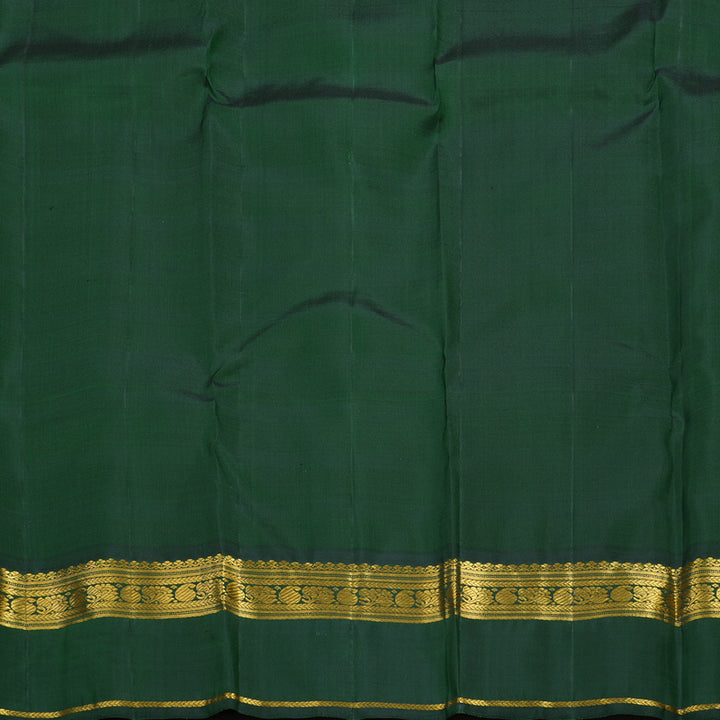 Hayagrivas Handloom Multicolour Checks Kanjivaram Silk Saree with Bottle Green Border KBF13D16-1