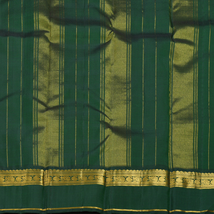 Hayagrivas Handloom Multicolour Checks Kanjivaram Silk Saree with Bottle Green Border KBF13D16-1
