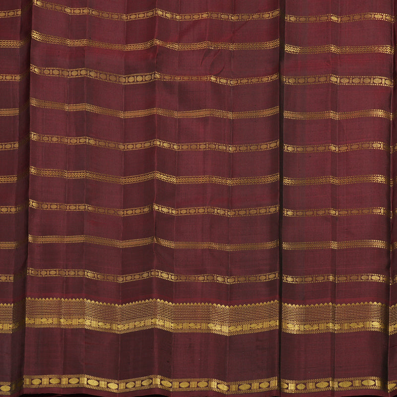 Hayagrivas Handloom Mustard Kanjivaram Silk Saree with Ganga Jamuna Border KBF13D19-1