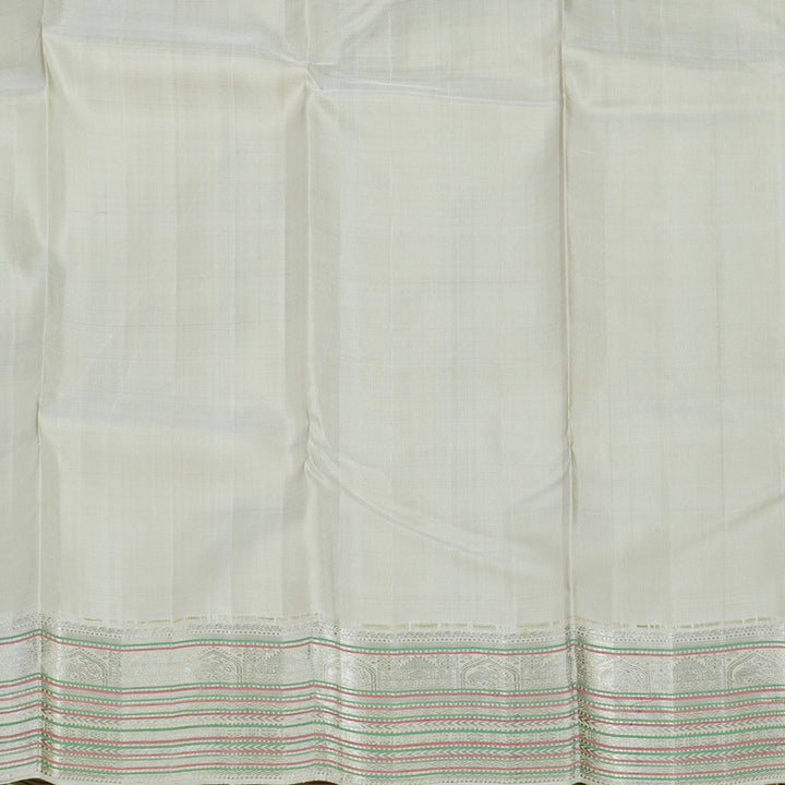 Hayagrivas Handloom Karum Neelam Kanjivaram Silk Saree with Cream Border KBF13D7-1