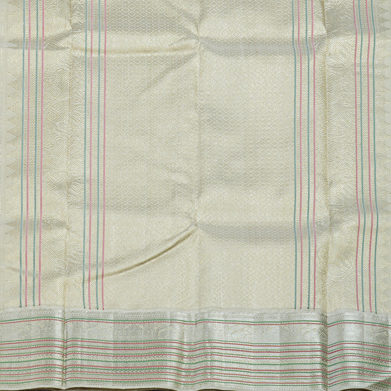 Hayagrivas Handloom Karum Neelam Kanjivaram Silk Saree with Cream Border KBF13D7-1