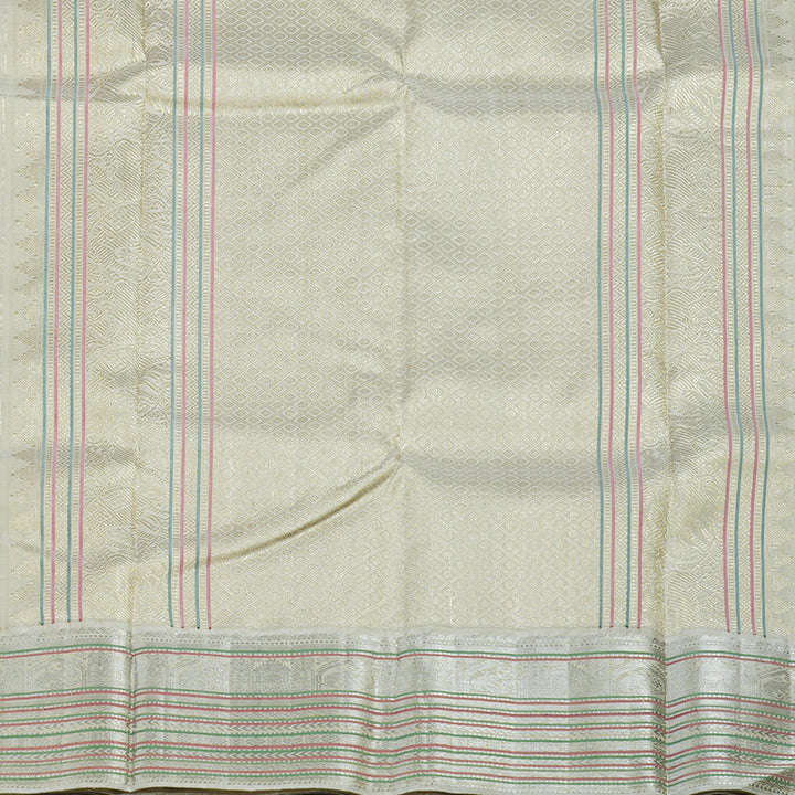 Hayagrivas Handloom Karum Neelam Kanjivaram Silk Saree with Cream Border KBF13D7-1