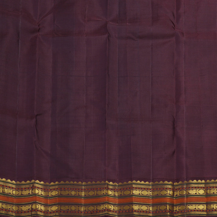 Hayagrivas Handloom Onion Pink Kanjivaram Silk Saree with Paaku Shade Border KBF13D9-1