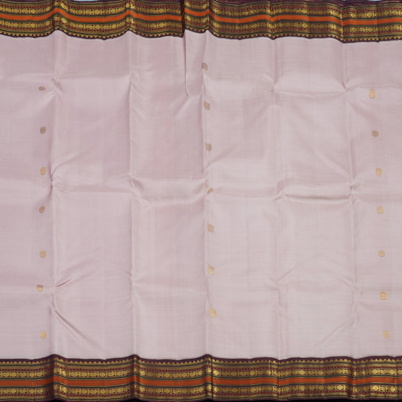 Hayagrivas Handloom Onion Pink Kanjivaram Silk Saree with Paaku Shade Border KBF13D9-1