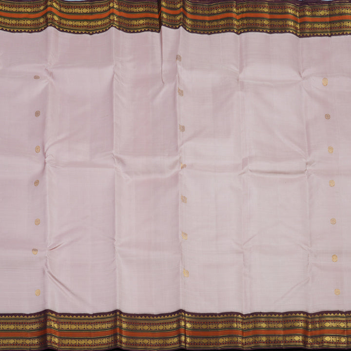 Hayagrivas Handloom Onion Pink Kanjivaram Silk Saree with Paaku Shade Border KBF13D9-1